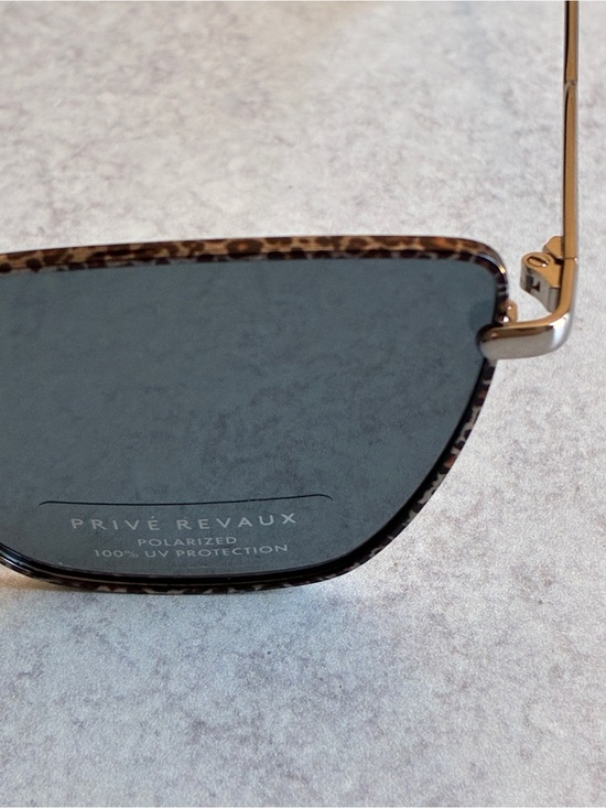 NWT Privé Revaux Purr/S Polarized Cat Eye Sunglasses Leopard Gold Jamie Foxx main image 8